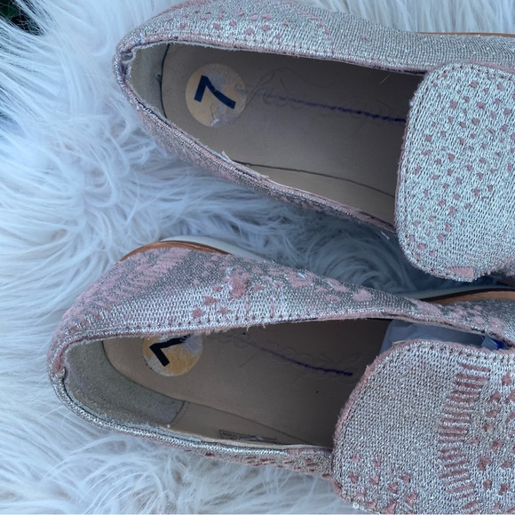 Free People Snake Eyes silver slip-on loafers 38 - Picture 4 of 9